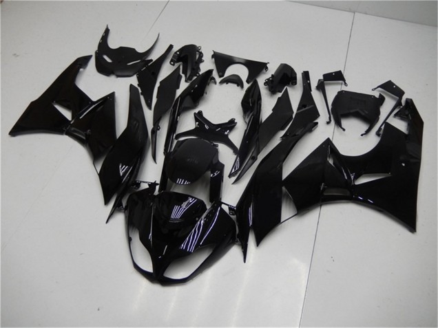 Purchase 2009-2012 Glossy Black Kawasaki ZX6R Motorcycle Fairings UK