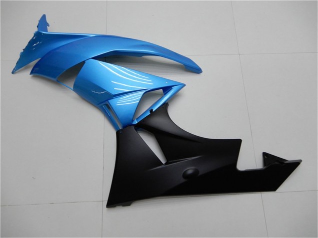 Purchase 2009-2012 Light Blue Glossy Black Kawasaki ZX6R Motorcycle Fairings UK