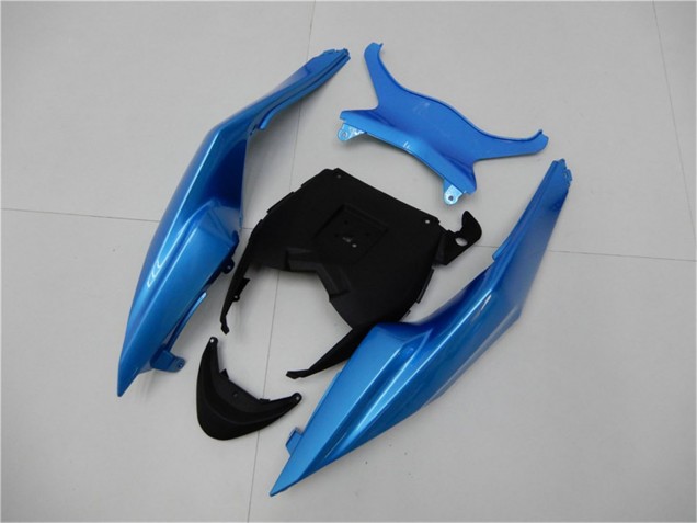 Purchase 2009-2012 Light Blue Glossy Black Kawasaki ZX6R Motorcycle Fairings UK