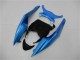 Purchase 2009-2012 Light Blue Glossy Black Kawasaki ZX6R Motorcycle Fairings UK