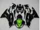 Purchase 2009-2012 Glossy Black Green Kawasaki ZX6R Motorcycle Fairings UK