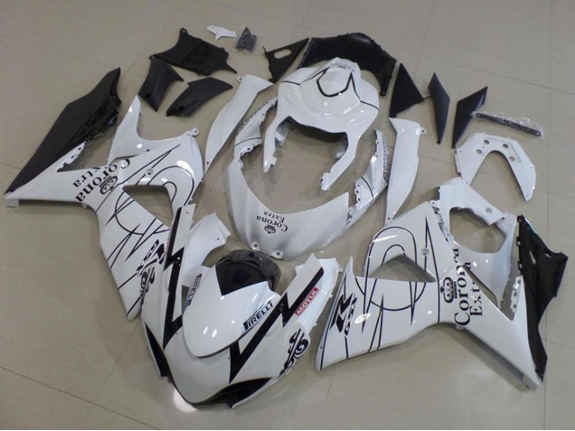 Purchase 2009-2016 White Black Corona Racing Suzuki GSXR 1000 Motorcycle Fairings UK