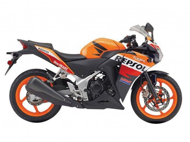 Purchase 2011-2015 Orange White Red Glossy Black Repsol HRC Honda CBR250RR Motorcycle Fairings UK