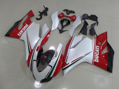Purchase 2011-2014 White Red Ducati 1199 Motorcycle Fairing Kits UK