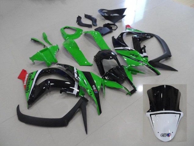 Purchase 2011-2015 Green and Black Kawasaki ZX10R Motorcycle Fairings Kits UK