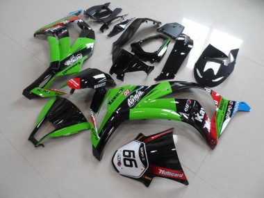 Purchase 2011-2015 Green Black with Number 66 Kawasaki ZX10R Motorcycle Fairings UK