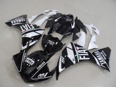 Purchase 2012-2014 Black White Fiat Yamaha YZF R1 Motorbike Fairings UK