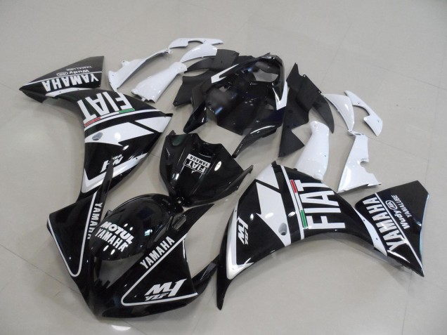 Purchase 2012-2014 Black White Fiat Yamaha YZF R1 Motorbike Fairings UK Purchase 2012-2014 Black White Fiat Yamaha YZF R1 Motorbike Fairings UK