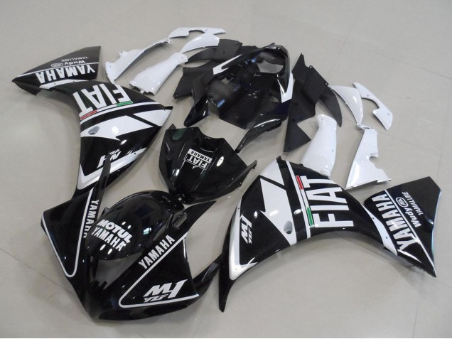 Purchase 2012-2014 White Black Fiat Yamaha YZF R1 Motorcycle Fairings UK