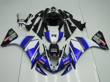 Purchase 2012-2014 White Blue Glossy Black Volvo Fimer Yamalube Yamaha YZF R1 Motorcycle Fairings UK