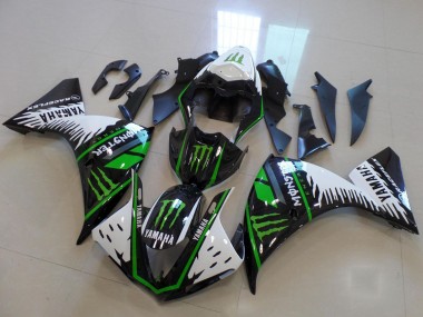 Purchase 2012-2014 White Black Green Monster Yamaha YZF R1 Motorcycle Fairing UK