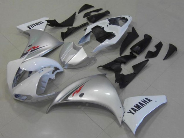 Purchase 2012-2014 White Silver Yamaha YZF R1 Motorcycle Fairings UK
