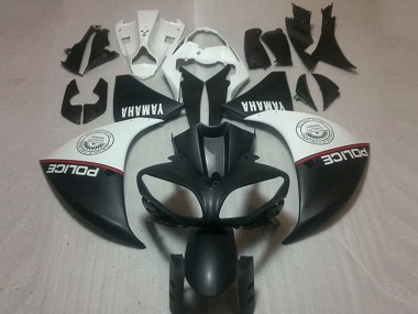 Purchase 2012-2014 Matte Black White Yamaha YZF R1 Motorcycle Fairing UK