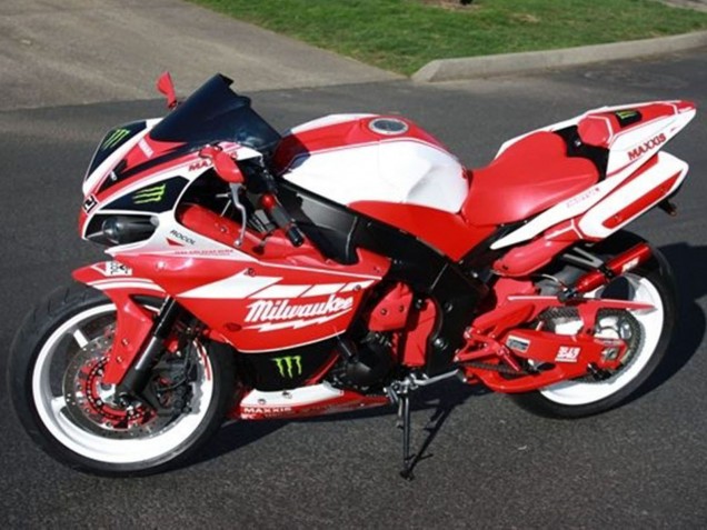 Purchase 2012-2014 White Red Black Green Milwaukee Maxxis Monster Yamaha YZF R1 Motorcycle Fairings UK