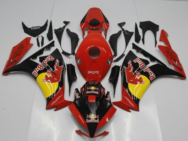 Purchase 2012-2016 Red Black Yellow Red Bull Honda CBR1000RR Motorcycle Fairings UK