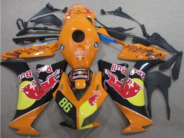 Purchase 2012-2016 Orange Yellow Glossy Black Red Bull 86 Honda CBR1000RR Motorcycle Fairings UK