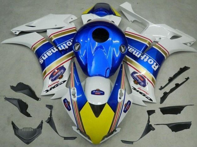 Purchase 2012-2016 White Blue Yellow Rothmans Honda CBR1000RR Motorcycle Fairings UK