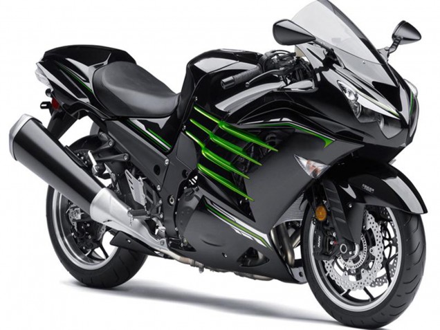 Purchase 2012-2024 Glossy Black Matte Black Green Kawasaki ZX14R ZZR1400 Motorcycle Fairings UK