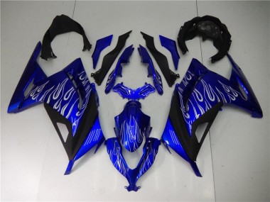 Purchase 2013-2016 Blue White Black Kawasaki EX300 Bike Fairing UK