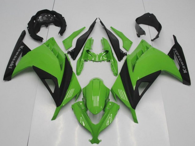 Purchase 2013-2018 Green Matte Black OEM Style Kawasaki ZX300R Motorcycle Fairings UK