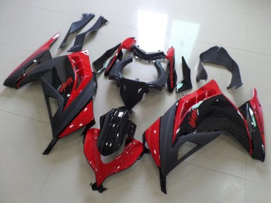 Purchase 2013-2018 Red Glossy Black Matte Black Kawasaki ZX300R Motorcycle Fairings UK