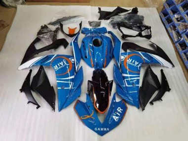 Purchase 2015-2022 Blue and White Yamaha YZF R3 Motorcycle Fairings UK