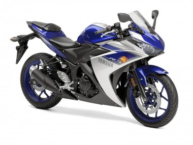 Purchase 2015-2018 Silver Blue Black Yamaha YZF R3 Motorcycle Fairings UK