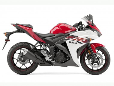 Purchase 2015-2018 White Red Black Yamaha YZF R3 Motorcycle Fairing UK