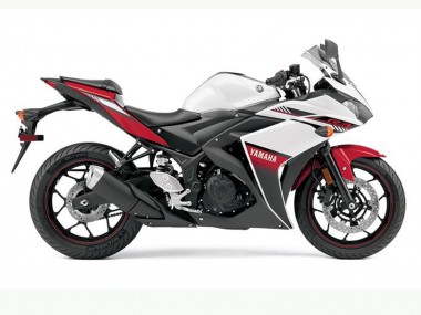 Purchase 2015-2018 White Red Black Yamaha YZF R3 Motorcycle Fairings UK