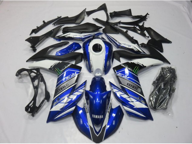 Purchase 2015-2022 Monster Blue Yamaha YZF R3 Motorcycle Fairings UK
