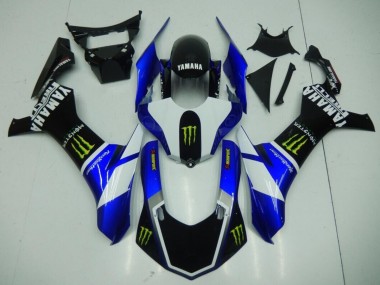 Purchase 2015-2019 Black Blue Monster Yamaha YZF R1 Moto Fairings UK
