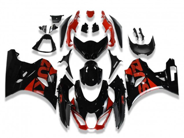 Purchase 2017-2024 Glossy Black Red Suzuki GSXR 1000 Motorcycle Fairings UK
