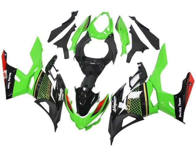Purchase 2018-2024 Green Red Black Honeycomb Kawasaki EX400 Motorcycle Fairings UK