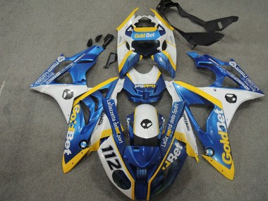 Purchase 2009-2014 White Yellow Blue GoldBet 112 BMW S1000RR Motorcycle Fairings UK