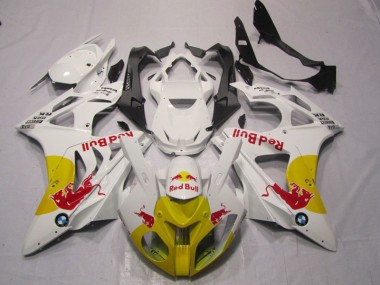 Purchase 2009-2014 Yellow White RedBull BMW S1000RR Bike Fairing Kit UK