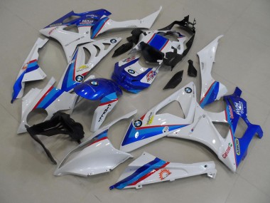Purchase 2009-2014 Blue White BMW S1000RR Motorcycle Fairing Kit UK