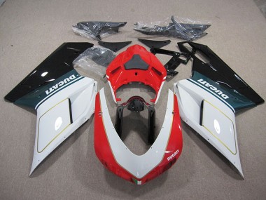 Purchase 2007-2014 White Red Ducati 1098 848 Motorcylce Fairings UK