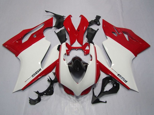 Purchase 2011-2014 White Red Black Ducati 1199 Motorcycle Fairings UK