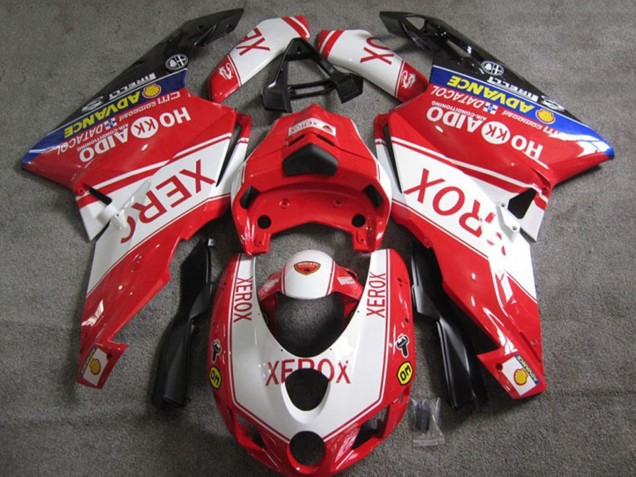 Purchase 2005-2006 White Red Blue Glossy Black Xerox Ducati 749 Motorcycle Fairings UK