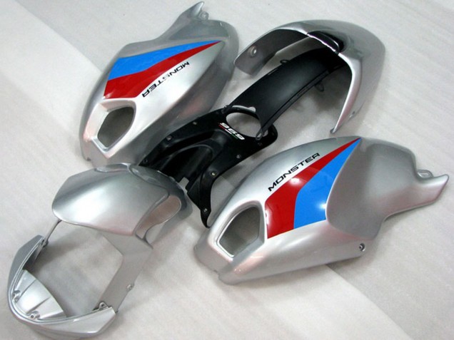 Purchase 2008-2012 Silver Blue Red Ducati Monster 696 Motorcycle Fairings UK