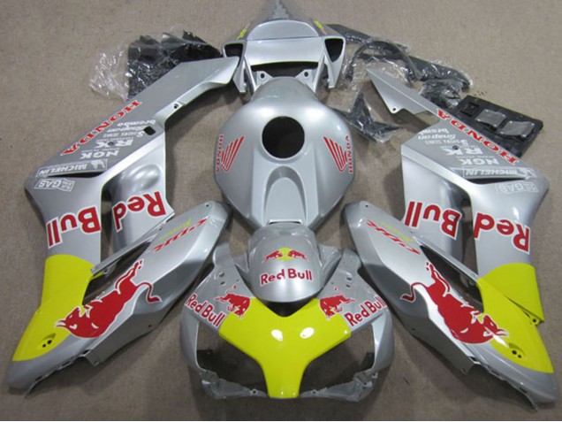 Purchase 2004-2005 Silver Yellow Red Bull Honda CBR1000RR Motorcycle Fairings UK