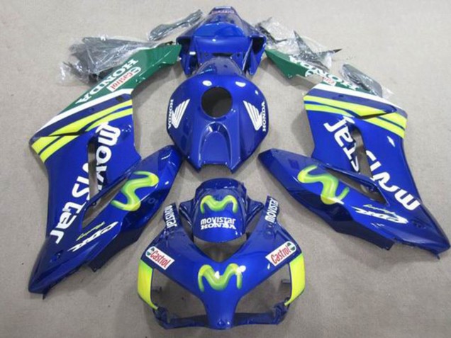 Purchase 2004-2005 Blue Green Yellow MoviStar Castrol Honda CBR1000RR Motorcycle Fairings UK