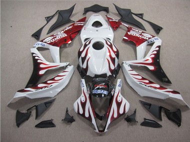 Purchase 2004-2005 White Red Flame SHARK Honda CBR1000RR Motorbike Fairing UK