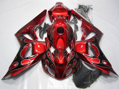 Purchase 2006-2007 Red Black Flame Honda CBR1000RR Replacement Fairings UK