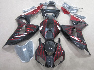 Purchase 2006-2007 Black Red Flame Honda CBR1000RR Motorbike Fairing UK