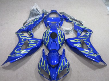 Purchase 2006-2007 Blue Green Flame Honda CBR1000RR Motorcycle Fairings UK