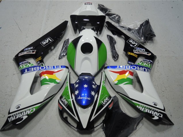 Purchase 2006-2007 White Green Red Yellow Blue Glossy Black Carrera EuroBet Lee Honda CBR1000RR Motorcycle Fairings UK