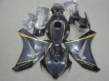 Purchase 2008-2011 Black Gold Fireblade Honda CBR1000RR Motorbike Fairing Kits UK