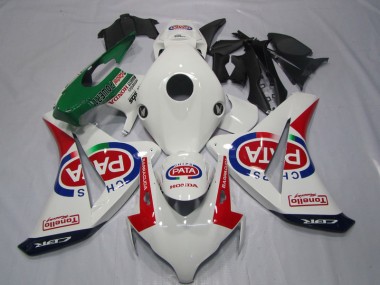 Purchase 2008-2011 White Red PATA Honda CBR1000RR Motor Fairings UK