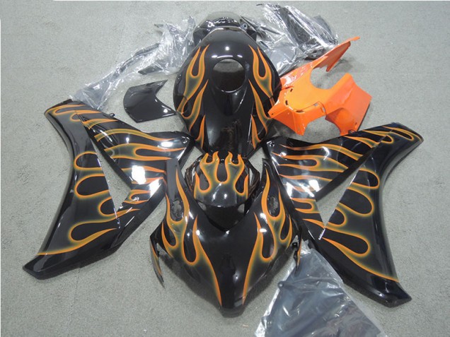 Purchase 2008-2011 Black Orange Flame Honda CBR1000RR Motorcycle Fairings Kit UK Purchase 2008-2011 Black Orange Flame Honda CBR1000RR Motorcycle Fairings Kit UK